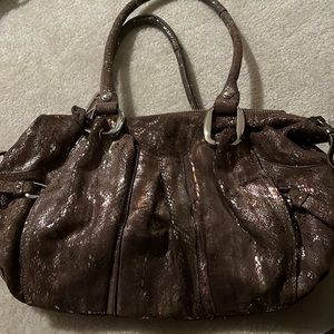 B makowsky suede handbag